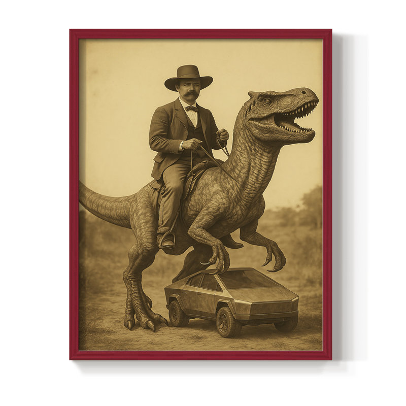 Reproduction encadrée Animal XLI - prête à être accrochée - fabriquée aux États-Unis, H 29 po x l 23 po, Rouge
