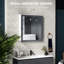 Armoire à pharmacie blanche avec réglage de la tablette blanche, miroir et portes doubles 27 po x 30 po. Miroirs avant pour une utilisation facile. Fixé au mur pour économiser de l'espace. Fabrication. Rangement l 27,25 po x P 6,75 po H 29,75 po