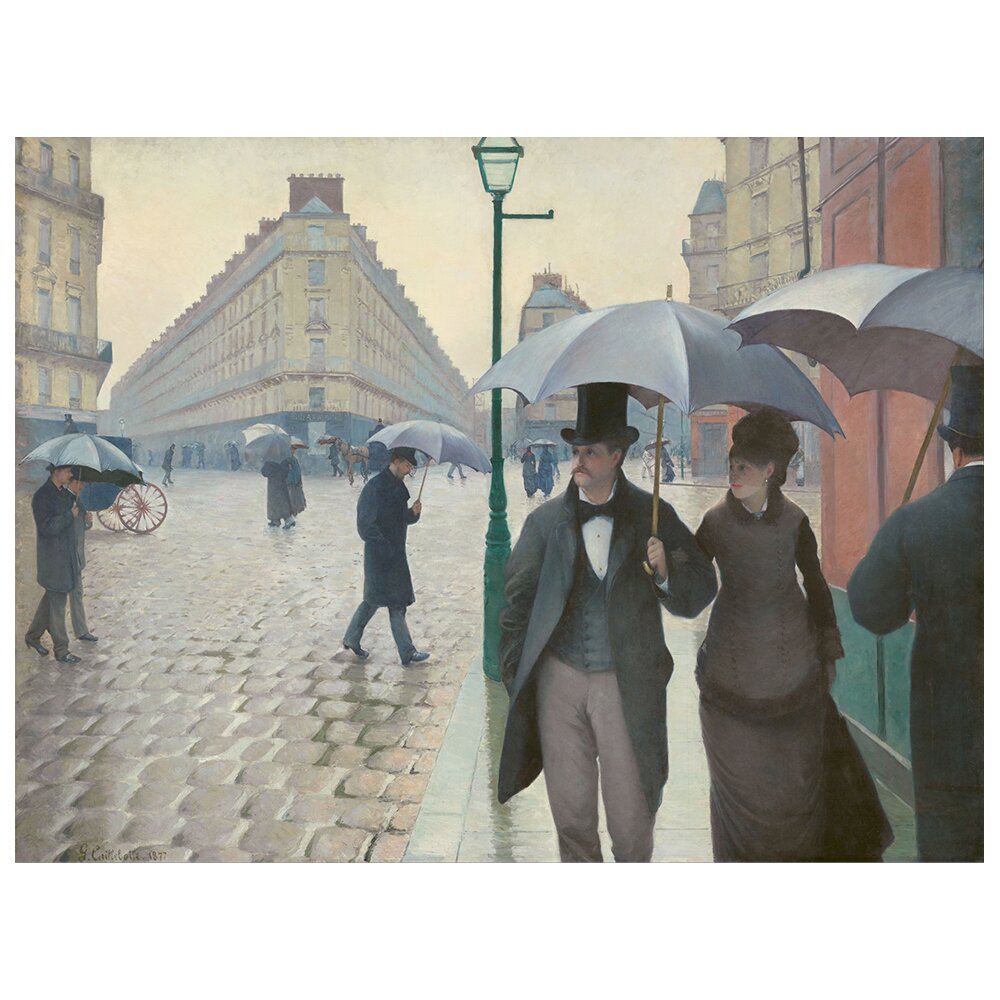 Straße in Paris an einem regnerischen Tag von Gustave Caillebotte