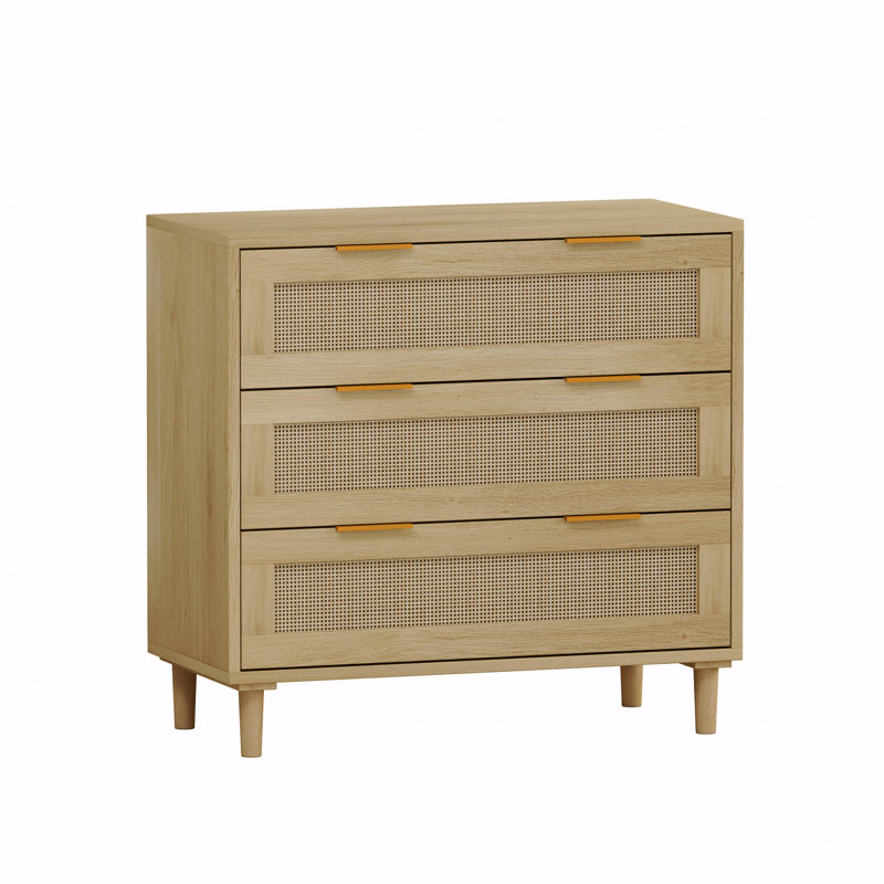 Armoire de rangement, rotin, 50 po, armoire de rangement à tiroir en rotin, 31,3 tiroirs