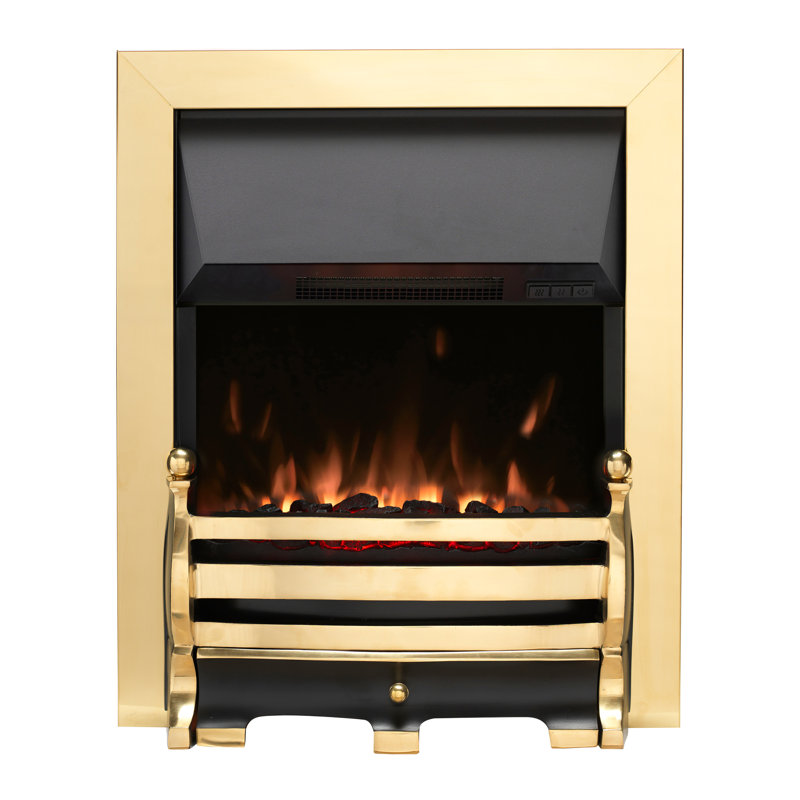 Ida Belfry Heating 49 cm W Electric Fireplace, Antique Brass