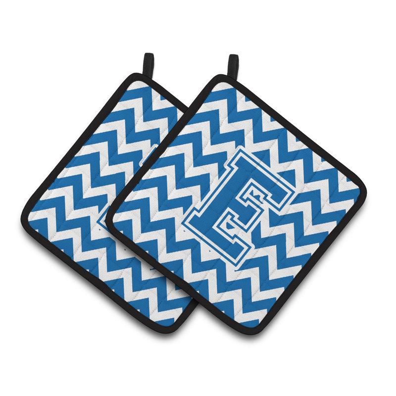 Poignée à chevrons, E, Bleu / blanc