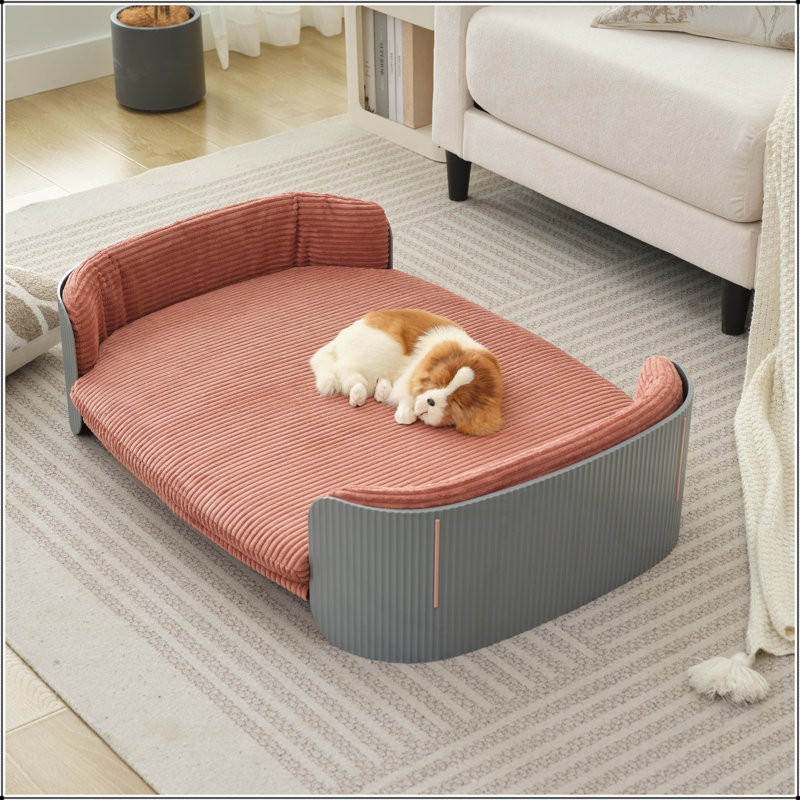 Lit pour animaux de compagnie, Chats gris / roses, H 10,23 po x l 40,55 po x P 28,74 po