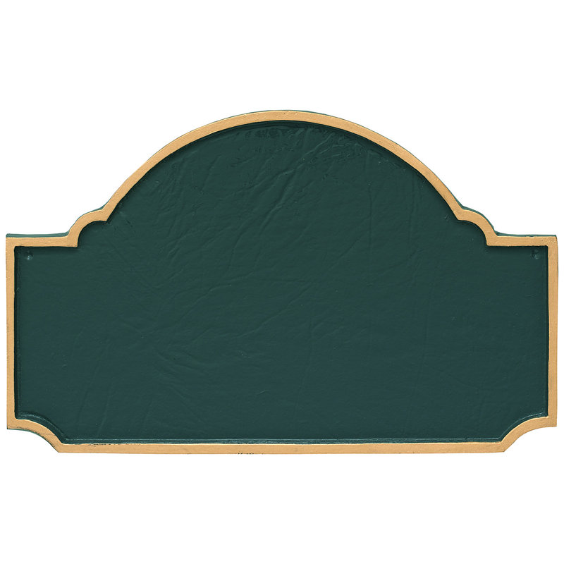 Plaque d’adresse murale sur 1 ligne fitzgerald, Vert forêt / doré, Oui