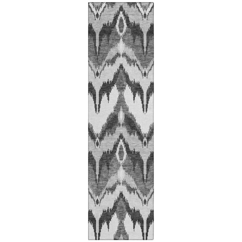Neysa Washable Ikat Indoor / Outdoor Rug, Rectangle 10' x 14'