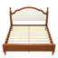Lit plateforme en bois de taille queen avec tête de lit rembourrée et sans sommier requis-898625163