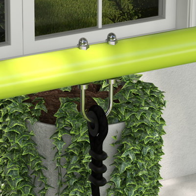 Portique à balançoire en métal robuste pour enfants - vert