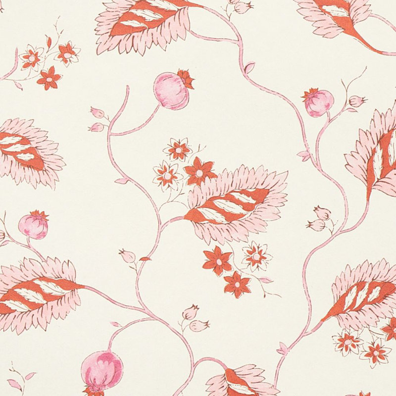 Maryam Vine Wallpaper, Pink/Red