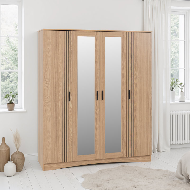 Tarmo 4 Door Manufactured Wood Wardrobe