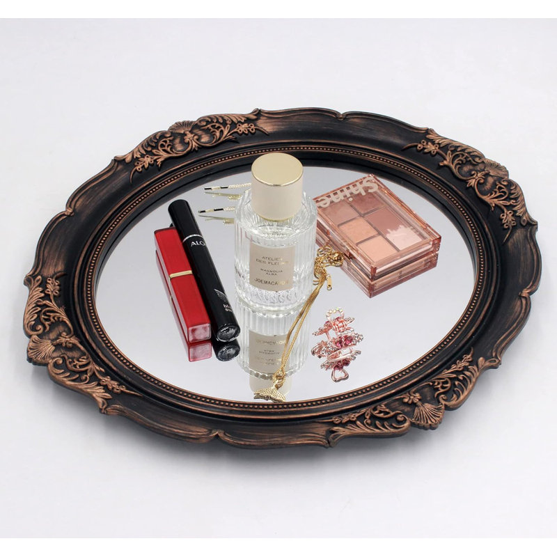 Oval Mirror, Brown