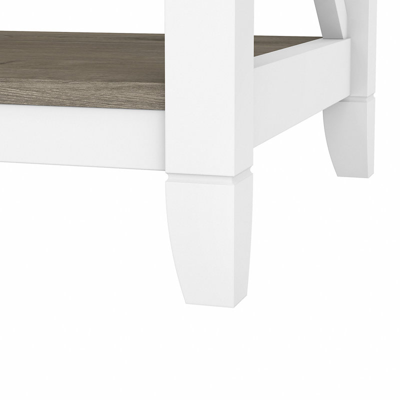 Ensemble de tables basses 3 pièces Huckins, Gris Shiplap / blanc pur