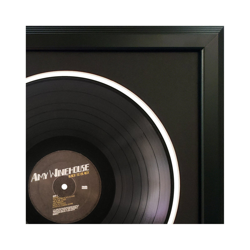 Amy Winehouse «Back to Black», art mural vinyle encadré, présentation de la pochette d'albums, décor de souvenirs de musique, cadeau unique pour les amateurs de vinyle