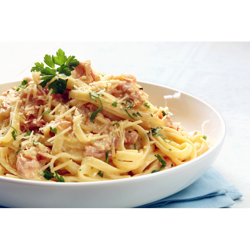 Fettuccine Carbonara - Wrapped Canvas Print, 30cm H x 46cm W x 3.8cm D