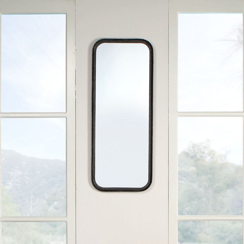 Miroir Ennis, 35,5 po x 15,75 po, Noir patiné