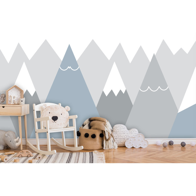 Papier peint amovible Triagle Row of Mountains, L 9 po x l 15 po