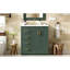 Meuble-lavabo chic avec lavabo en céramique durable et espace de rangement abondant-1161905217
