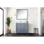 Gris foncé 36 po De salle de bain avec comptoir en marbre, robinet inclus, fermeture en douceur, une armoire, cinq tiroirs, tablette ouverte, robinet escamotable à un trou avec plateau décalé gauche et surface de teinture,-1394651983