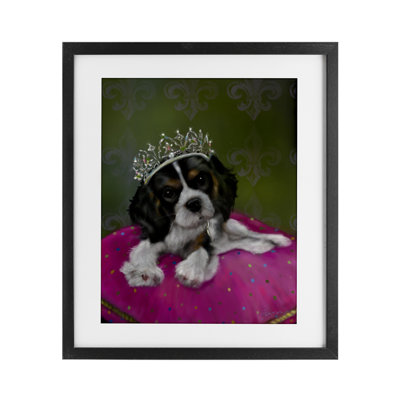 Princesse Pippa chiot couronné, reproduction sous verre, conception de Mary Sparrow