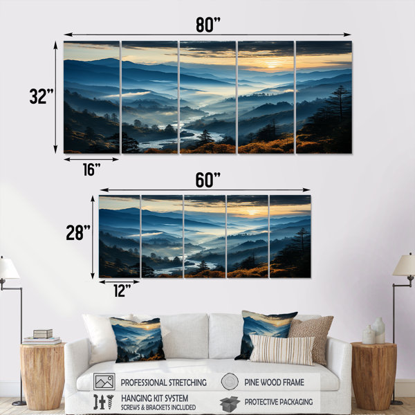 Millwood Pines Blue And Green Majesty Mountain Panorama I - Mountains 5 ...