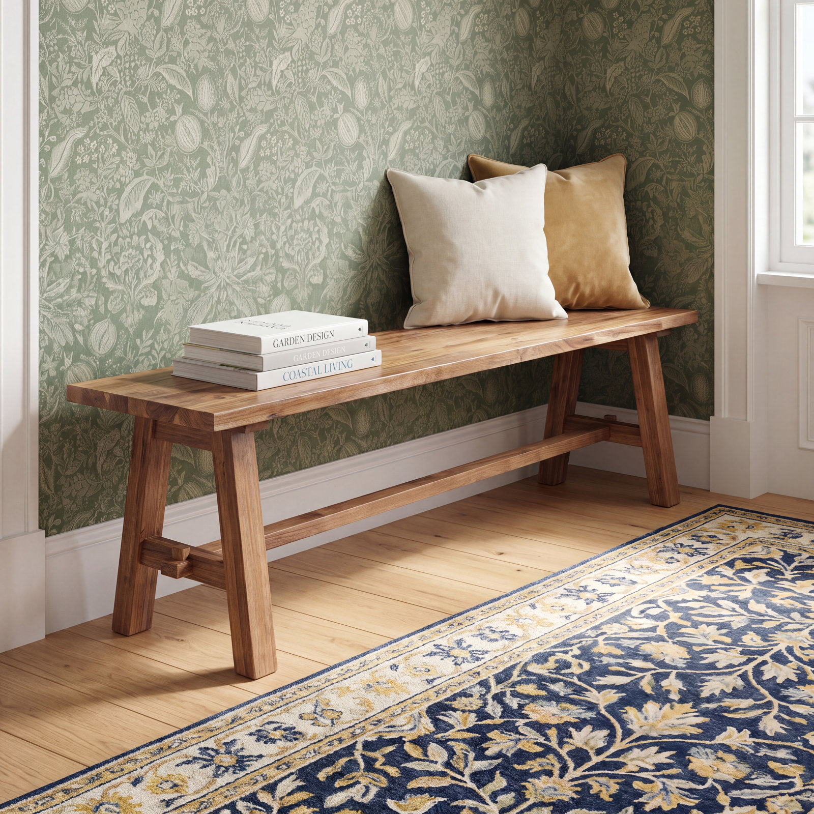 Naugatuck 59" Dining Bench, Brushed Smoke
