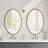Iron Art Oval Retro Mirror, Antique Effect, Wall Hanging, Suitable For Bathroom, Bedroom, Living Room