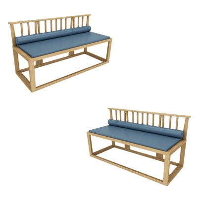 Banc rembourré en similicuir élégant