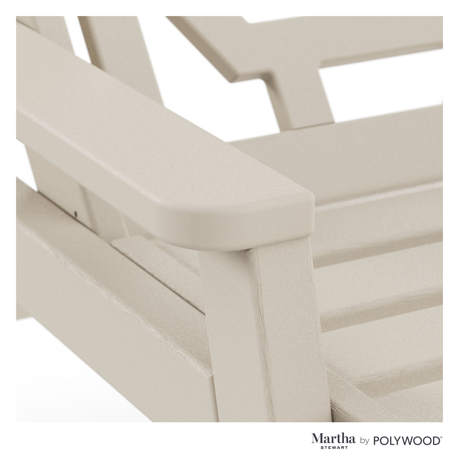 POLYWOOD® Chinoiserie 27" Patio Chaise Lounge, Sand