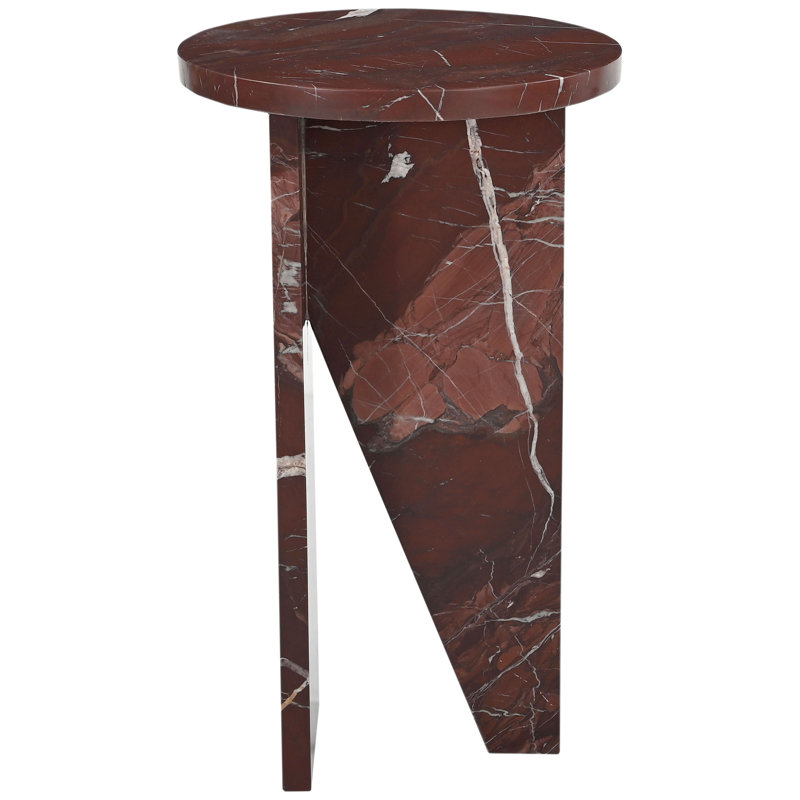 Devlin Marble Drink Table, Red