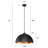 Modern Glossy Black Dome Chandelier
