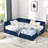 Storage Upholstered Tufted Bed Frame, Sofa Bed Frame With Comfortable Backrest And Armrests, Bed For Bedroom, Living Room,Velvet, (85.5''*64.5''*29.5'')-169371815-169371812