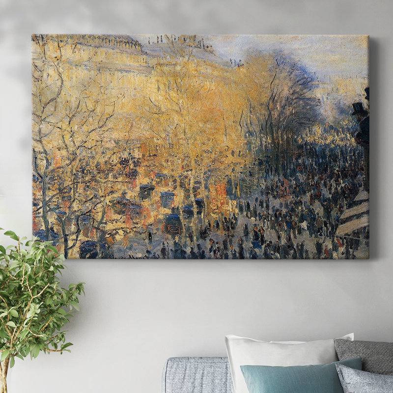 Boulevard des Capucines, 1883 02-Gallery Wrapped Canvas, 12" H x 18" W