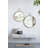 22" X 28" Circle Wall Mirror With Gold Iron Frame-53450116