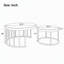 Ensemble de 2 tables basses rondes gigognes, structure circulaire en métal doré-978240962