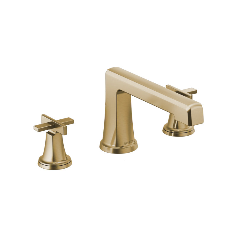Levoir® Two-Handle Wall Mount Lavatory Faucet - Less Handles, Cross, Luxe Gold