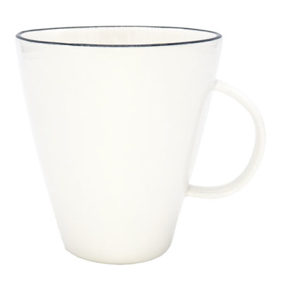 Canvas Home Abbesses Colored Rim Porcelain Coffee Mug 10oz -  C37-MG-BLACK-CP