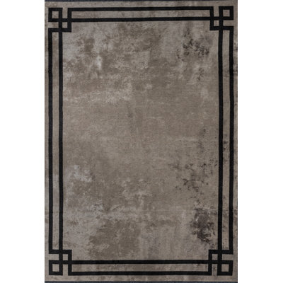 Rapture Taupe Black No Pattern And Not Solid Color Luxury Area Rug