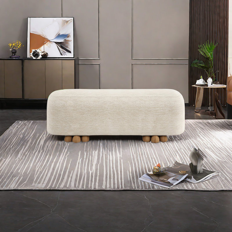 Banc rembourré en mélange de coton Gwyndaf