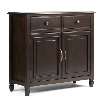 Connaught 40"W Solid Wood 2-Shelf Entryway Storage Cabinet with 2 Storage Drawers
