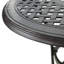 Table de bar en fonte d'aluminium avec motif en treillis et porte-parapluie pour un repas en plein air élégant