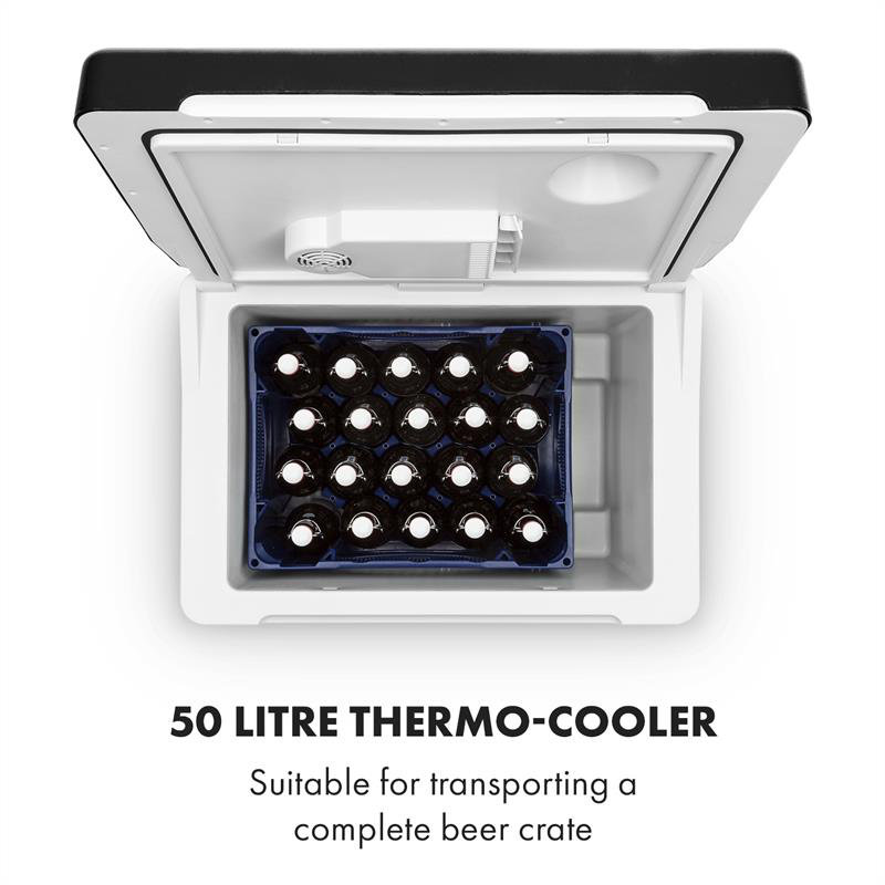 Klarstein 50L Handheld Cooler with wheels, Black
