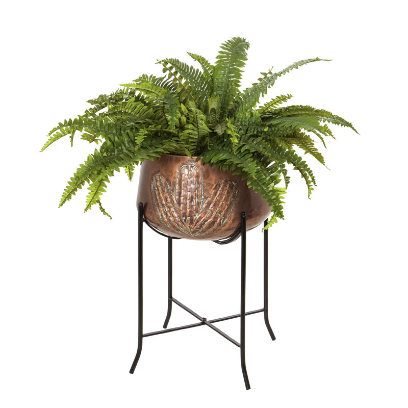 Pot de fleurs en métal