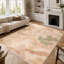 Netline Home Distinct Watercolour Soft White Abstract Washable Rug-135771236
