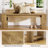 Modern Farmhouse Entryway Bench with Shoe Storage, Rustic Brown Wooden Bench for Hallway or Bedroom