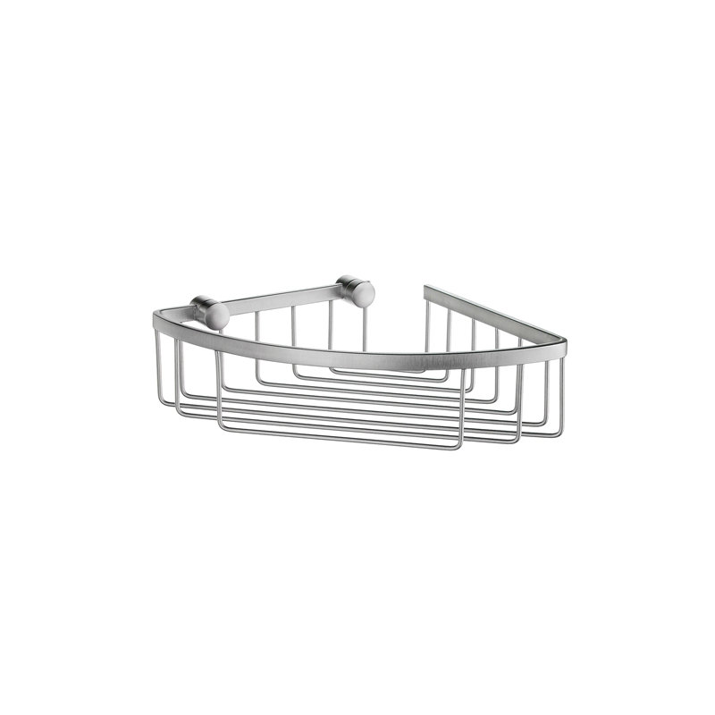 Panier de douche mural en coin , Chrome brossé
