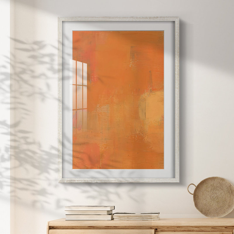 Almon Abstract I -Framed Print, 25.5" H x 17.5" W, White