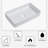 24"X14" White Ceramic Rectangular Vessel Bathroom Sink