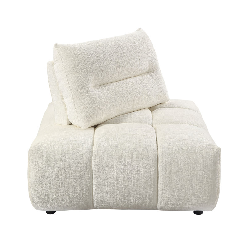 Cristeen Contemporary Upholstered Armless Modular - Wedge in Beige