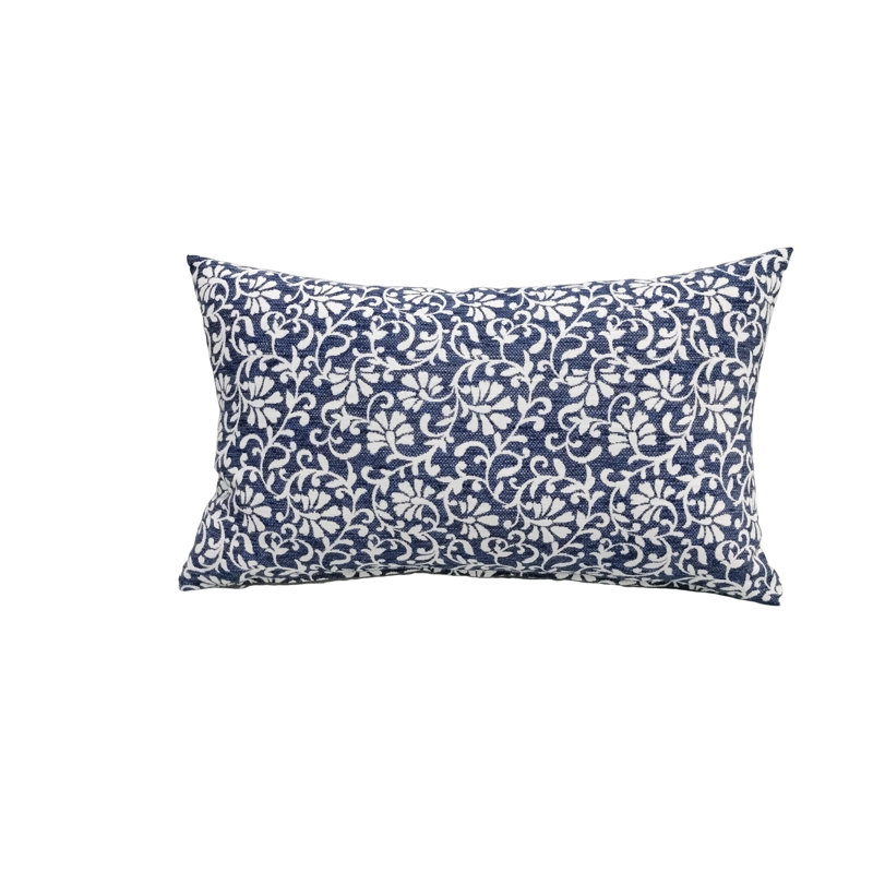 Liza Pillow Cover & Insert Rectangle in Blue/White