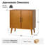 Armoire d'appoint Mid-Century moderne en bois massif à 2 portes avec tablettes réglables et gestion des câbles Anita-1250557993