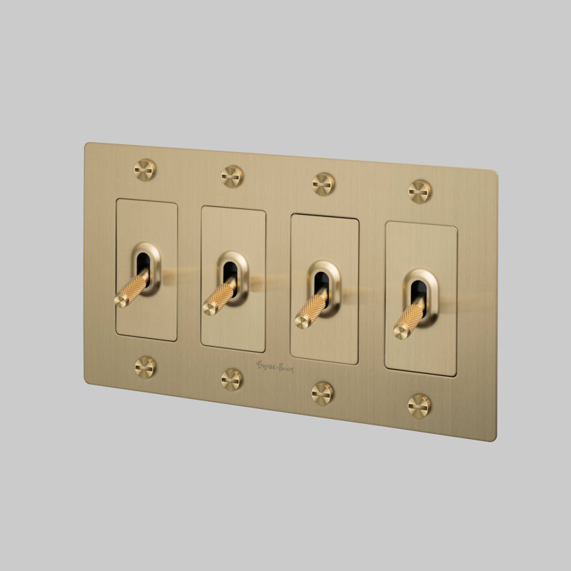 4G Toggle / Cross / With Logo, Brass